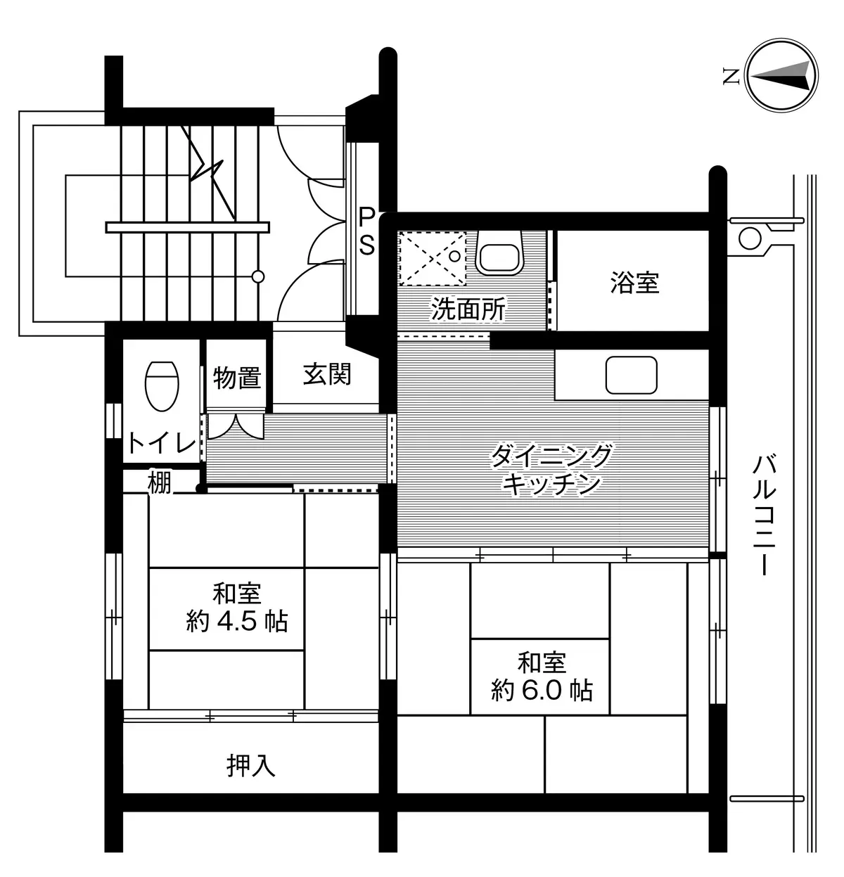 1-402 南東向き(1号棟 / 4階部分)
