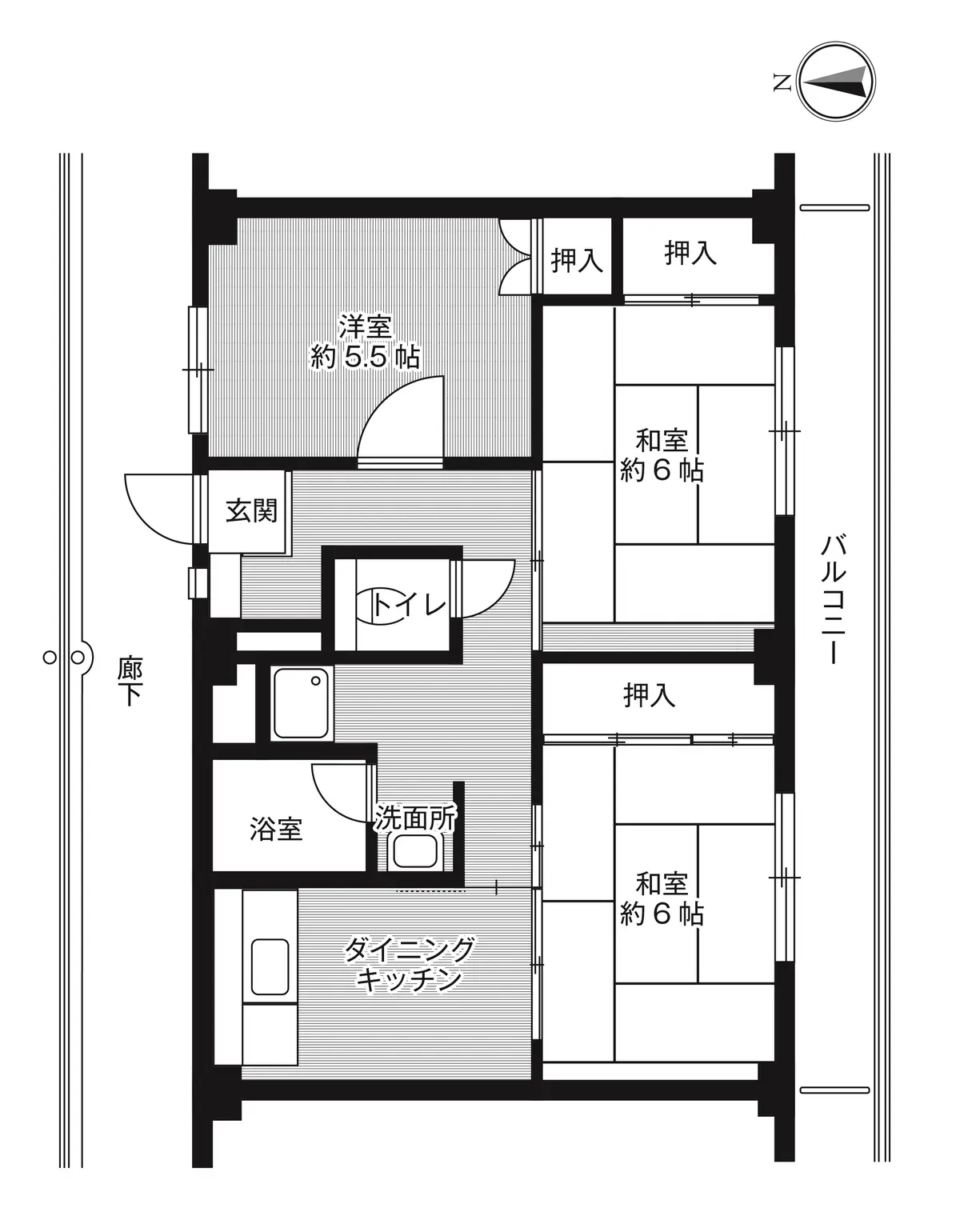3-102 南向き(3号棟 / 1階部分)