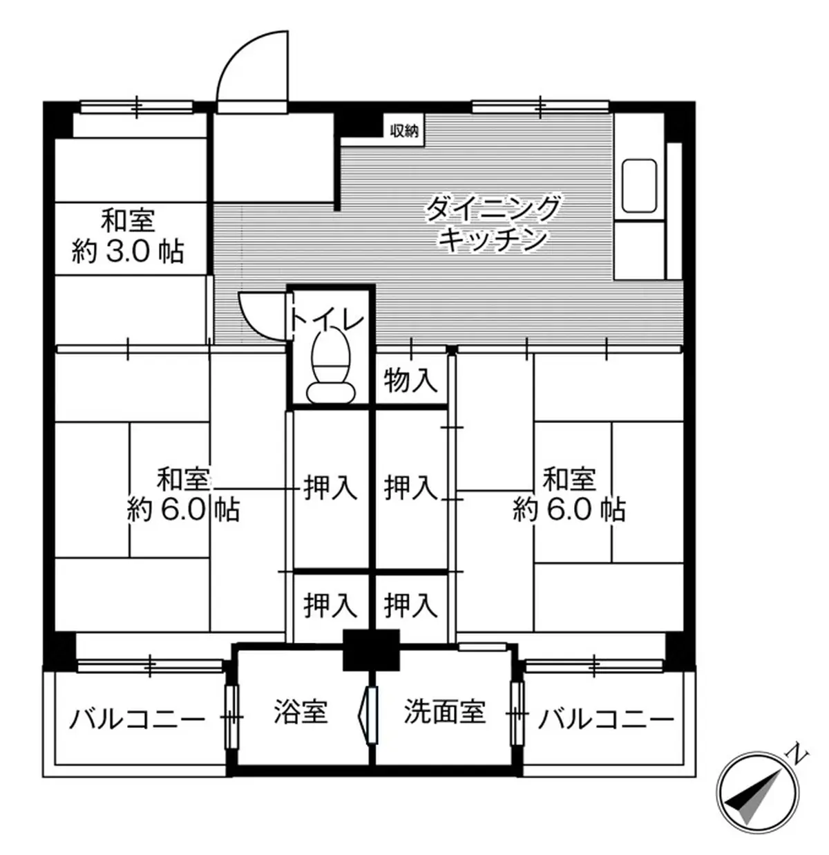 6-103 南向き(6号棟 / 1階部分)