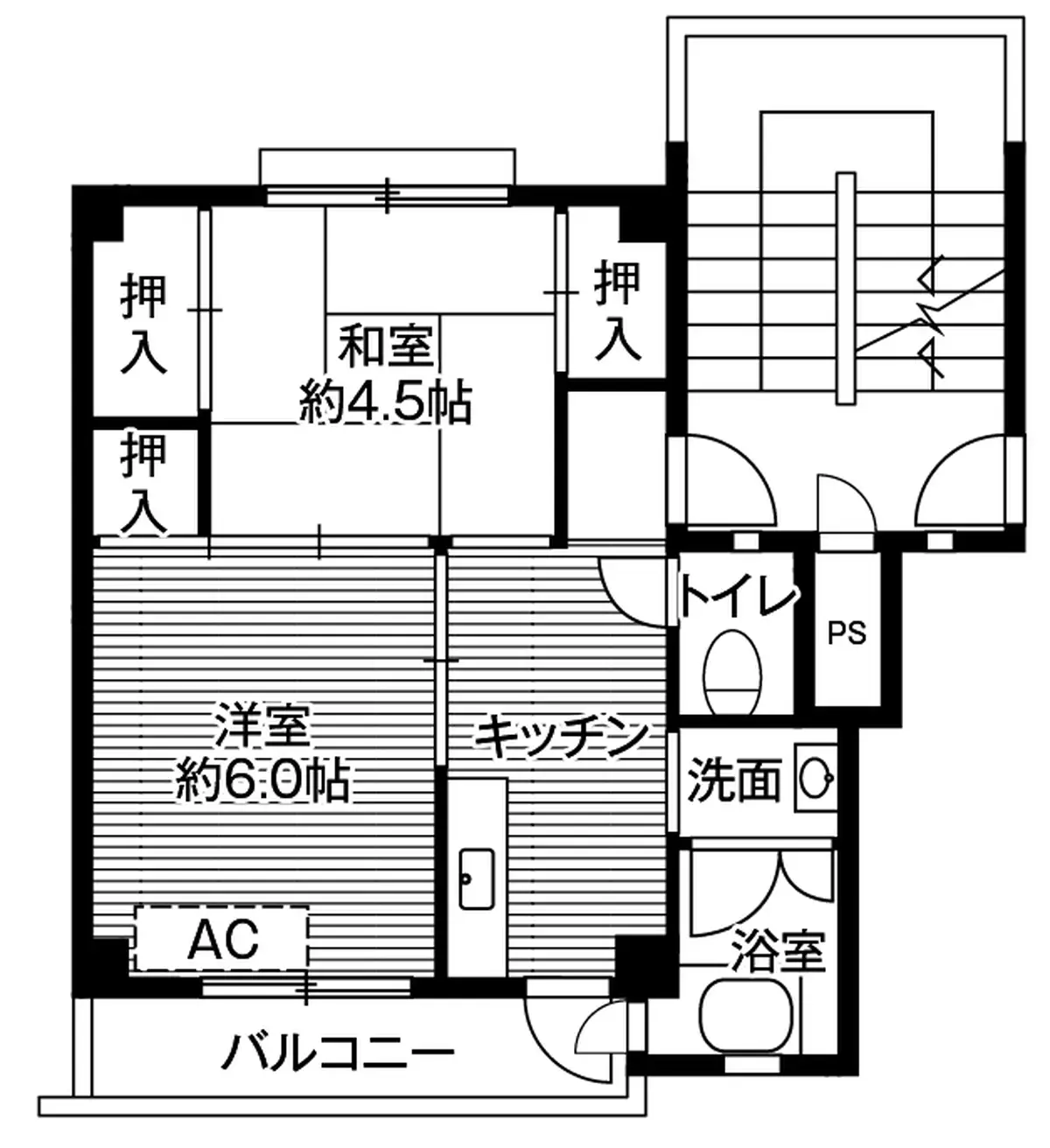 2-303 南向き(2号棟 / 3階部分)