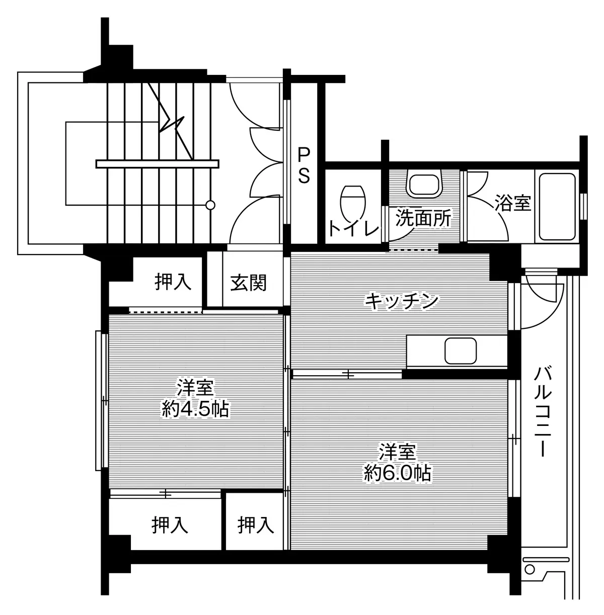 1-508 南西向き(1号棟 / 5階部分)