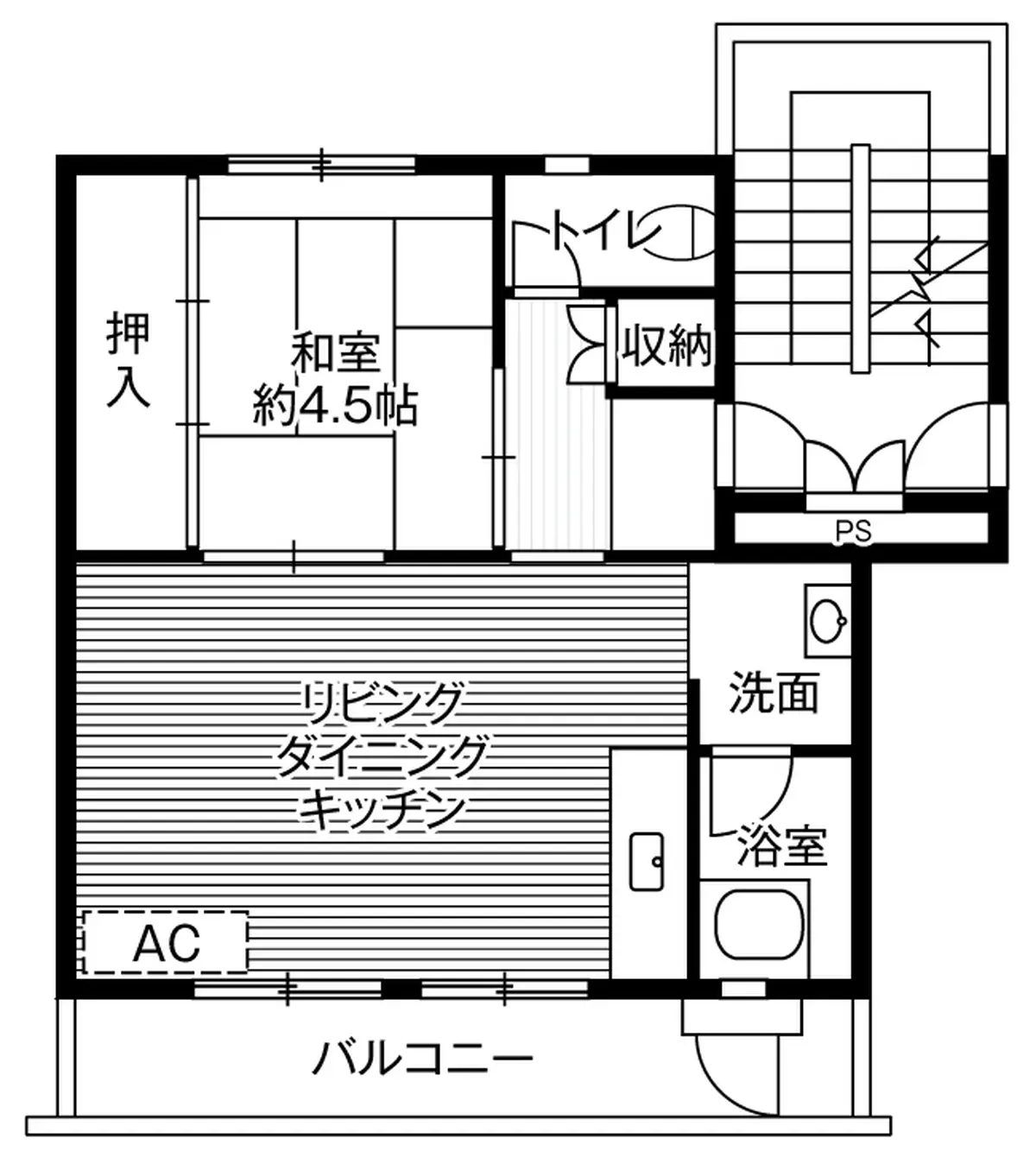 2-103 南東向き(2号棟 / 1階部分)