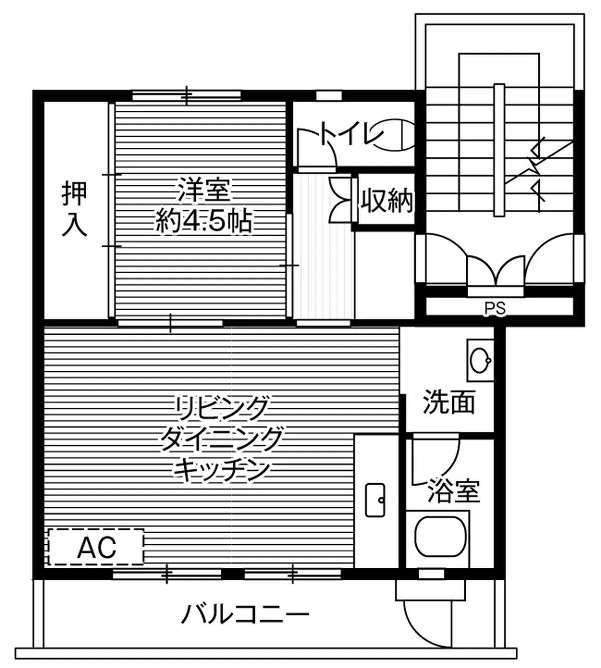 2-303 南向き(2号棟 / 3階部分)