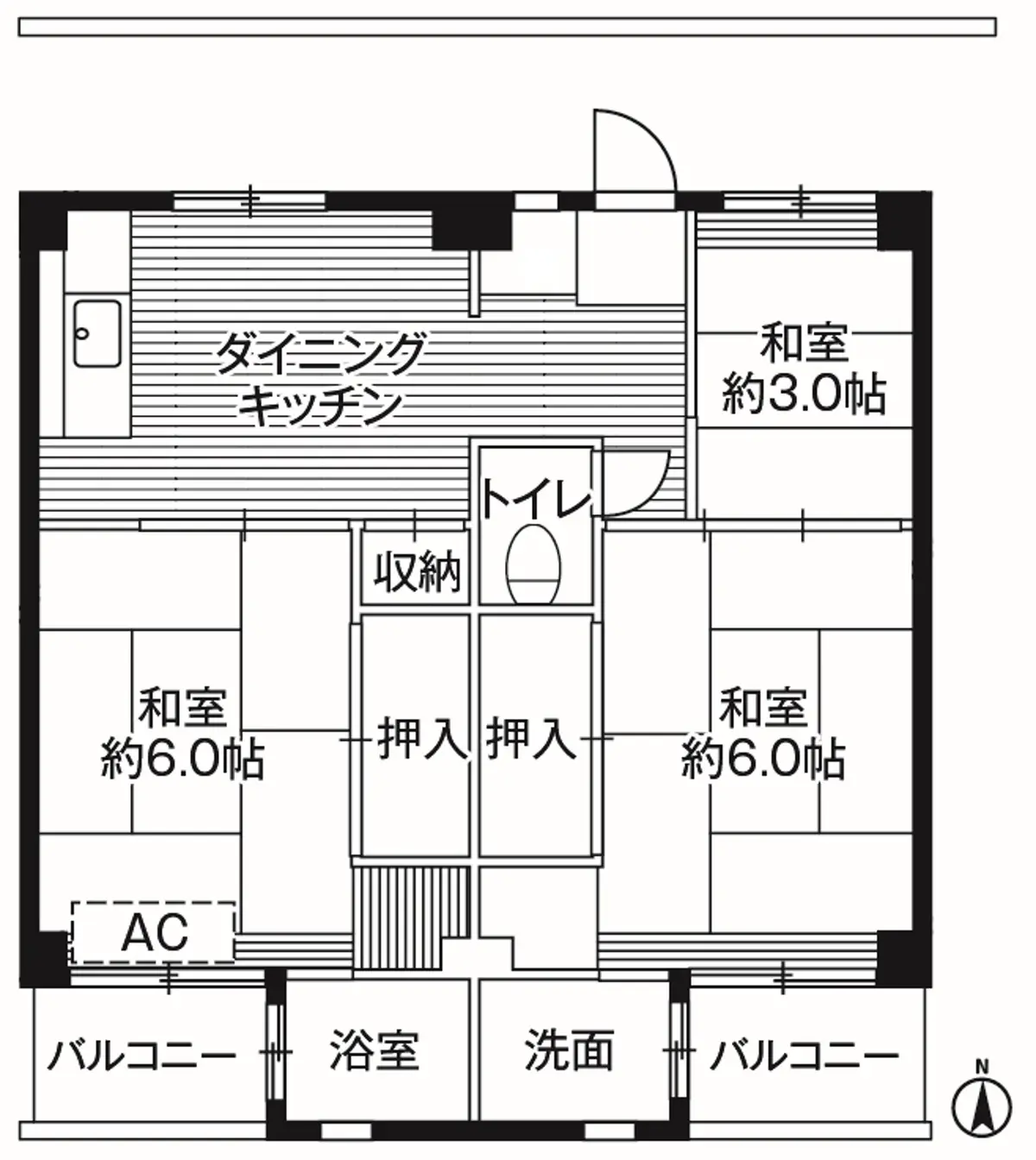 2-201 南向き(2号棟 / 2階部分)