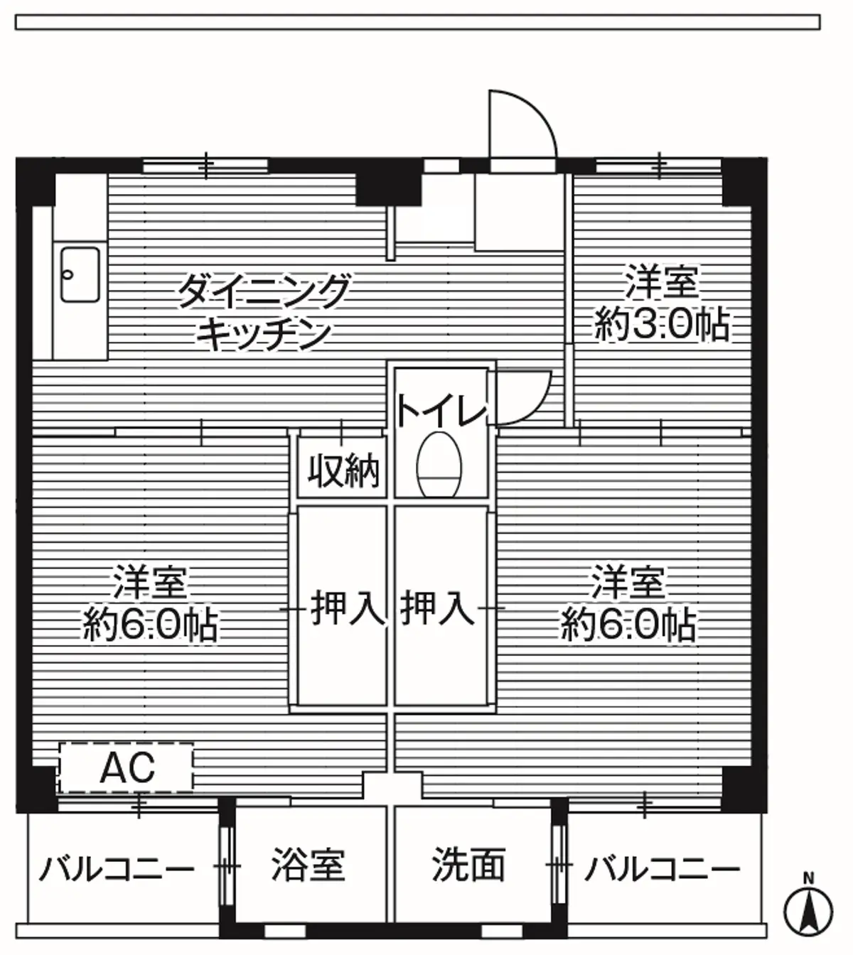 2-403 南向き(2号棟 / 4階部分)