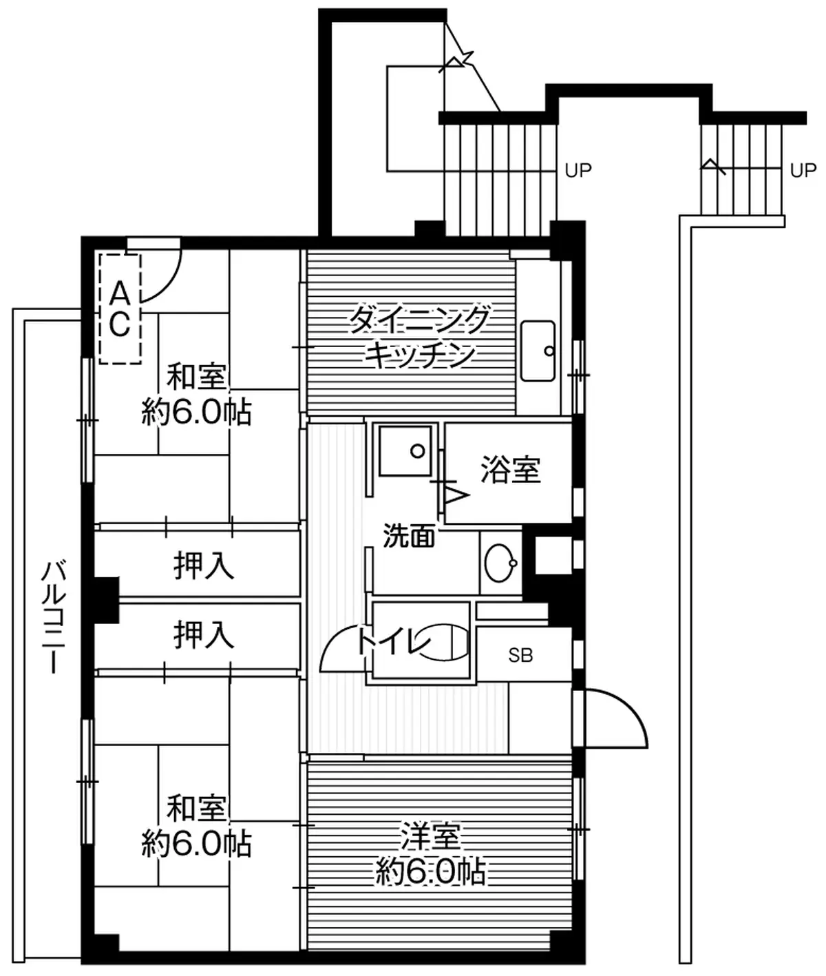3-203 南向き(3号棟 / 2階部分)