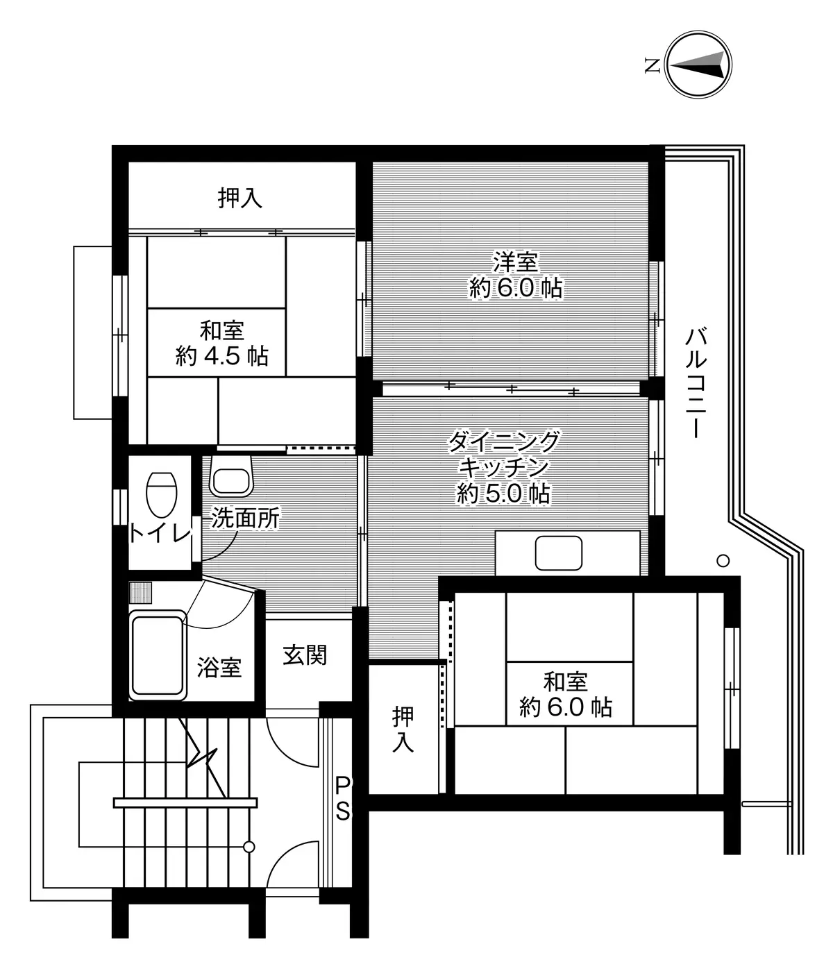2-408 南向き(2号棟 / 4階部分)
