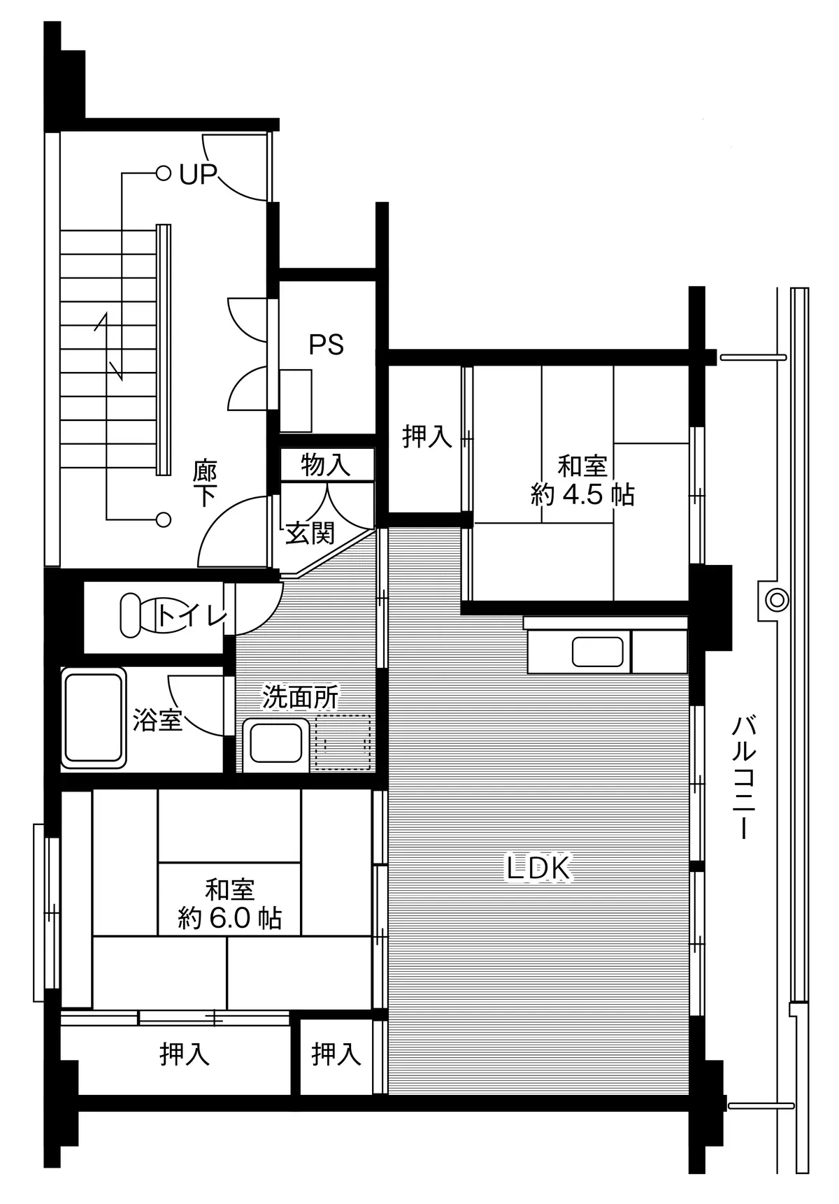 1-504 南東向き(1号棟 / 5階部分)