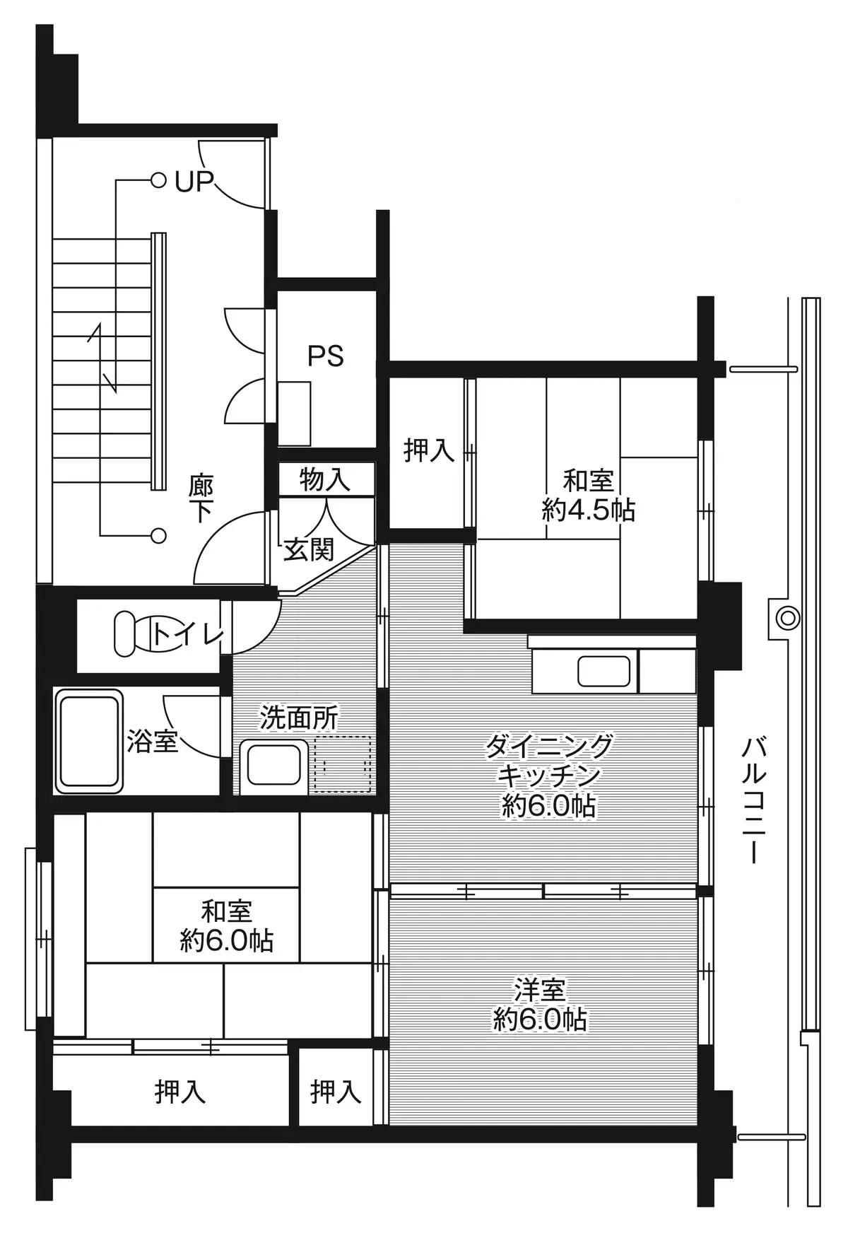 1-502 南向き(1号棟 / 5階部分)