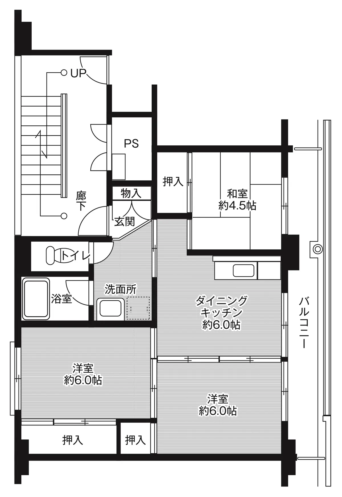 1-506 南西向き(1号棟 / 5階部分)