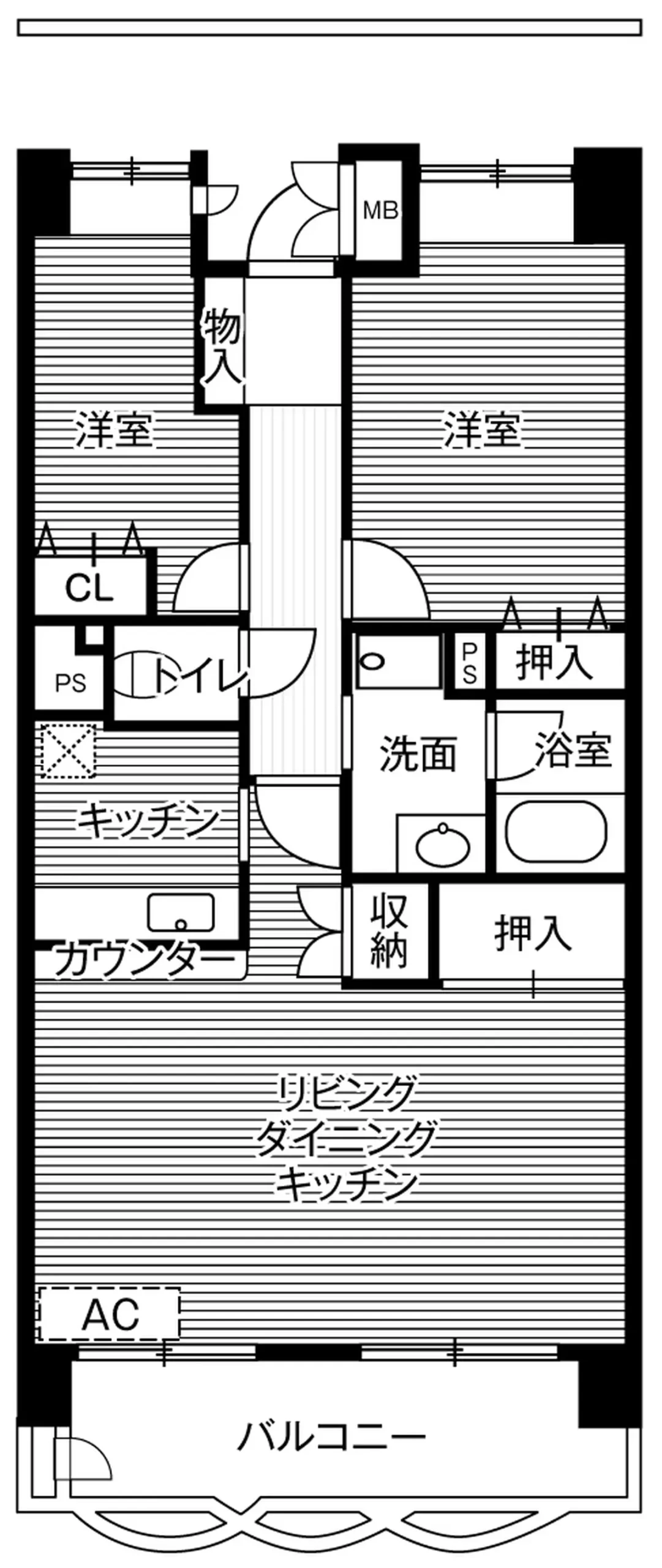1-802 南東向き(1号棟 / 8階部分)
