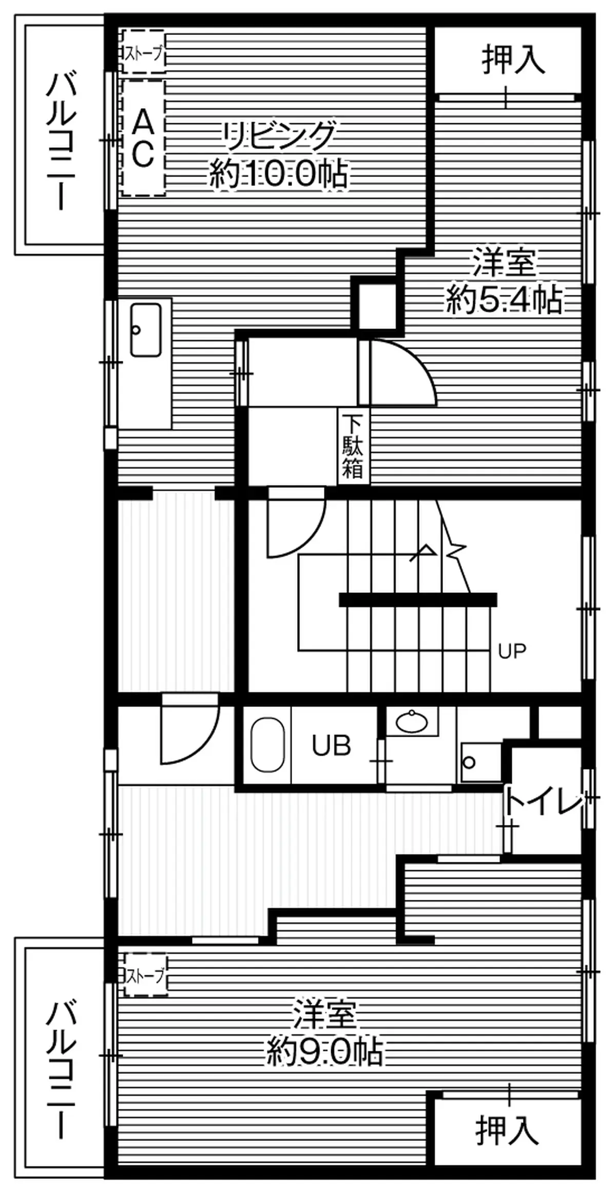 1-409 南向き(1号棟 / 4階部分)